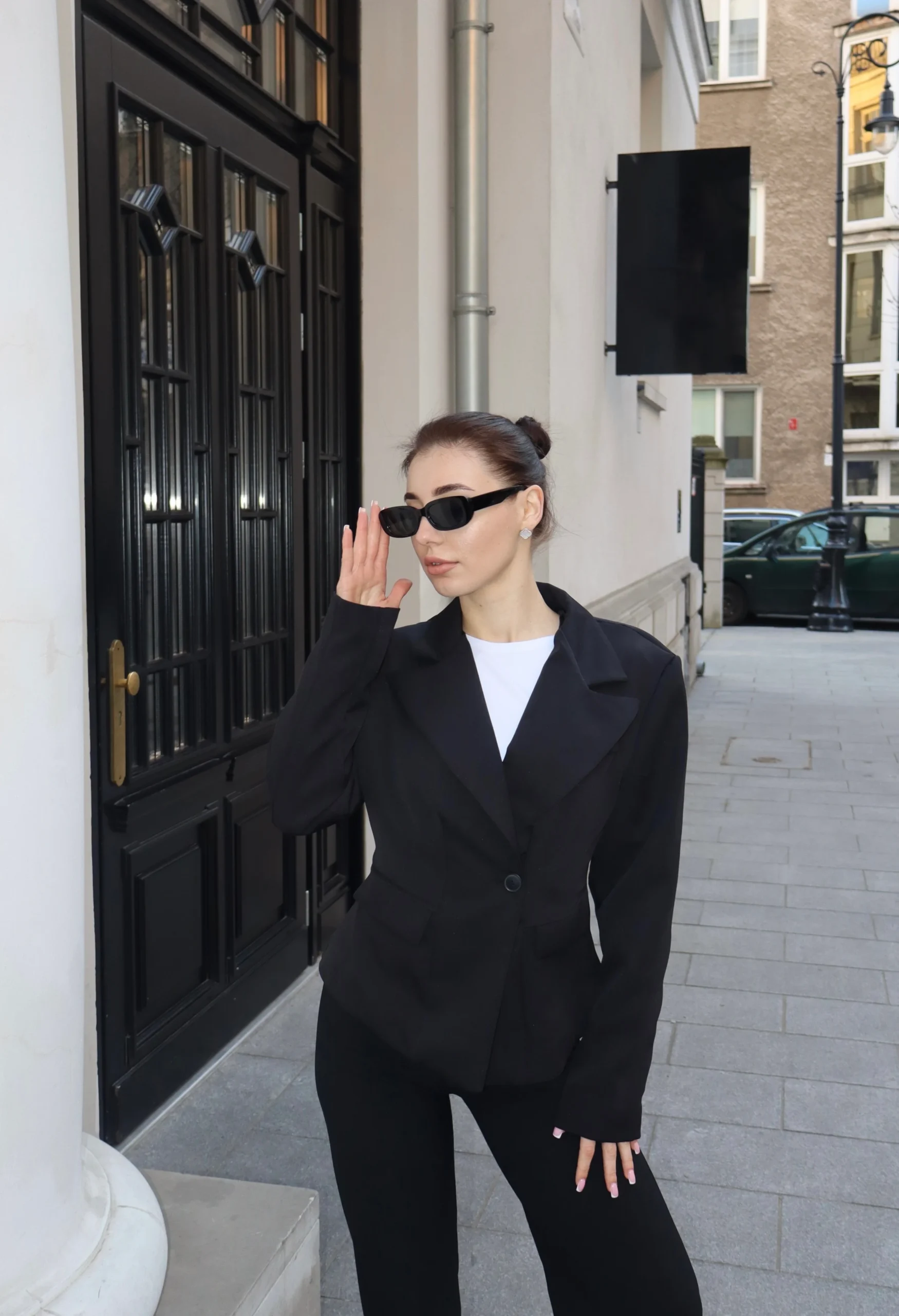 Marynarka slim w kolorze czarnym